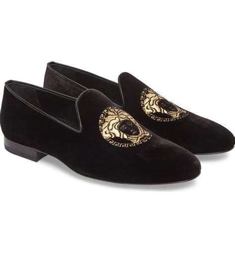 cheap mens versace loafers|Versace velvet loafers.